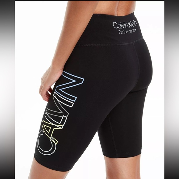 Calvin Klein Womens Outline-logo Bike Shorts Size Medium - Picture 3 of 6